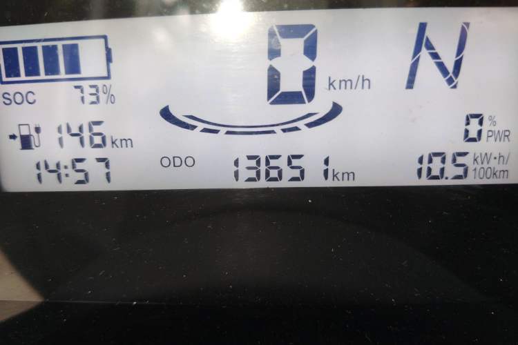 Used Wuling Zhiguang New Energy 2025 Standard Model Odometer Close Up