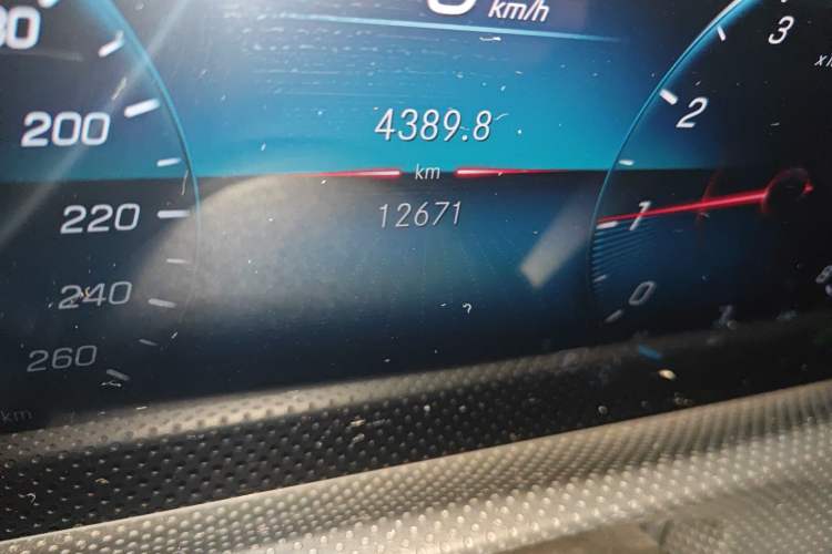 Used Mercedes-Benz A-Class 2021 A 200 L Sport Sedan Dynamic Model Odometer Close Up