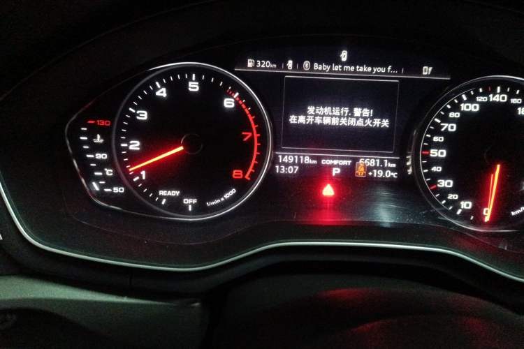 Used Audi A4L 2019 40 TFSI Ambition China VI Odometer Close Up