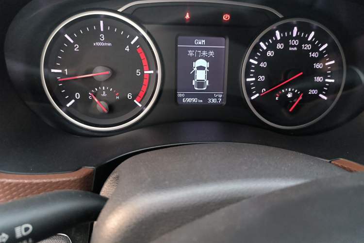 Used Great Wall Wingle 6 2017 2.0T Diesel 4x4 Elite Version 4D20D Odometer Close Up