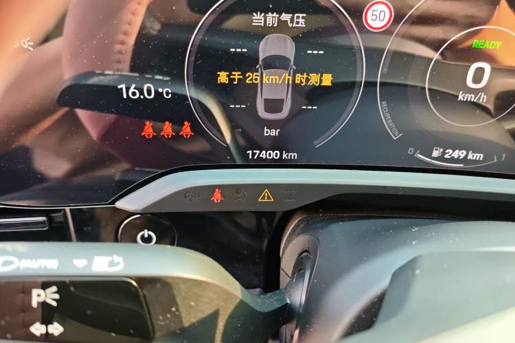 Used Porsche Taycan 2022-Year Updated Taycan Odometer Close Up