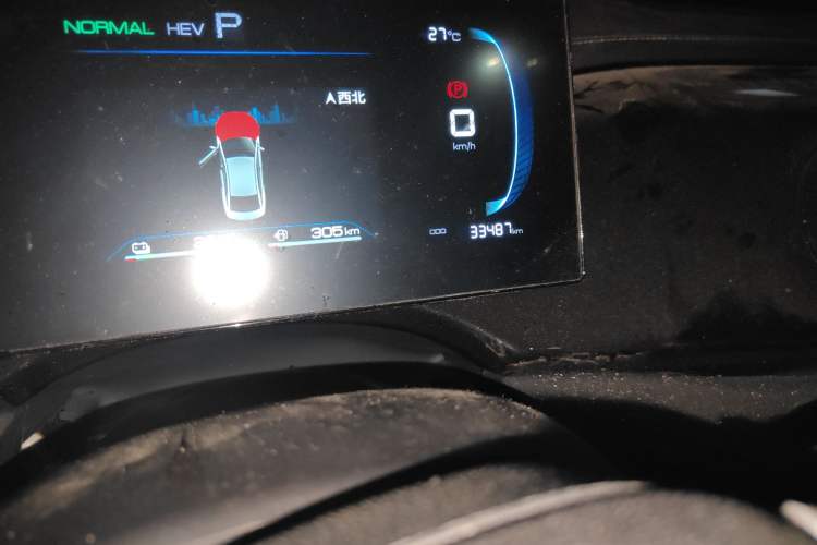 Used BYD Qin PLUS 2023 Champion Edition DM-i 55KM Leading Model Odometer Close Up