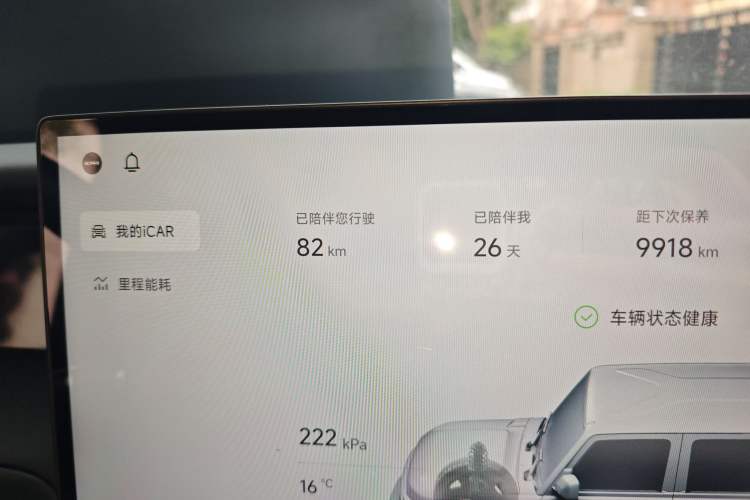 Used iCAR V23 2026 Model 401 Two-Wheel Drive Super Sports Edition Odometer Close Up