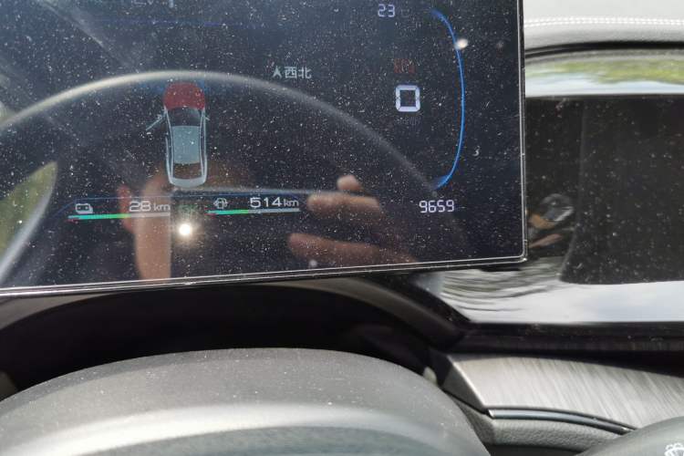 Used BYD Qin PLUS 2023 Champion Edition DM-i 55KM Leading Model Odometer Close Up