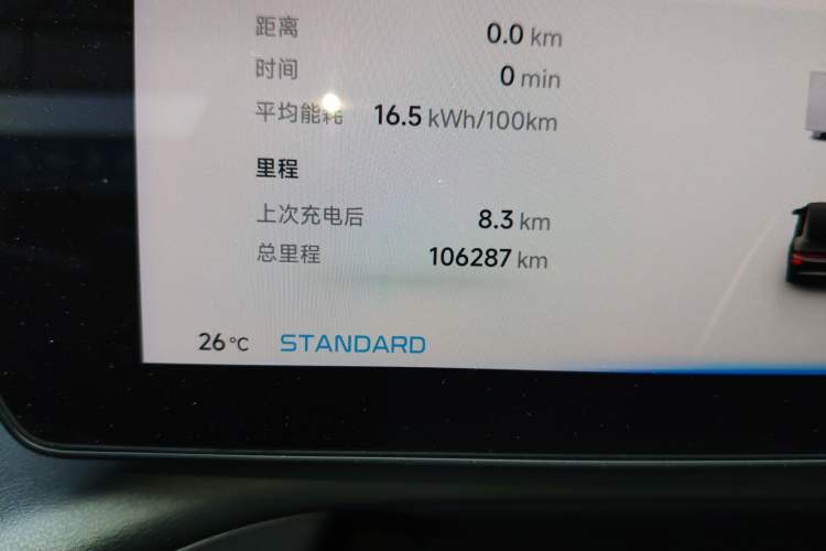 Used XPeng P7 2022 625E Odometer Close Up