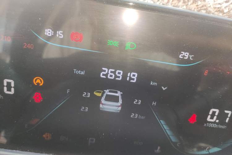 Used CHANGAN Eado 2023 Changan Edition PLUS Blue Whale NE 1.4T GDI DCT Prestige Version Odometer Close Up