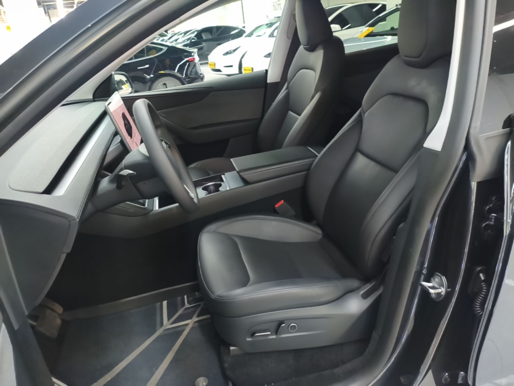 Vordere Reihe im Auto