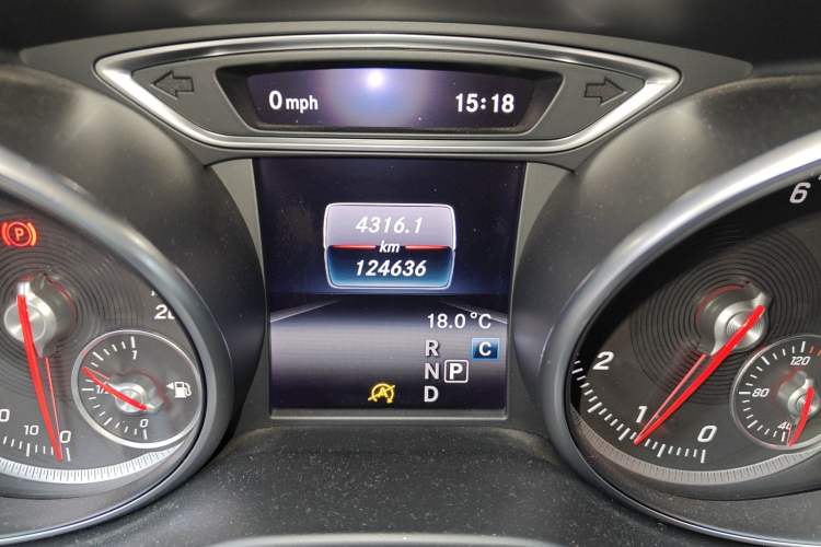 Used Mercedes-Benz CLA 2016 Year Restyled CLA 220 4MATIC Odometer Close Up