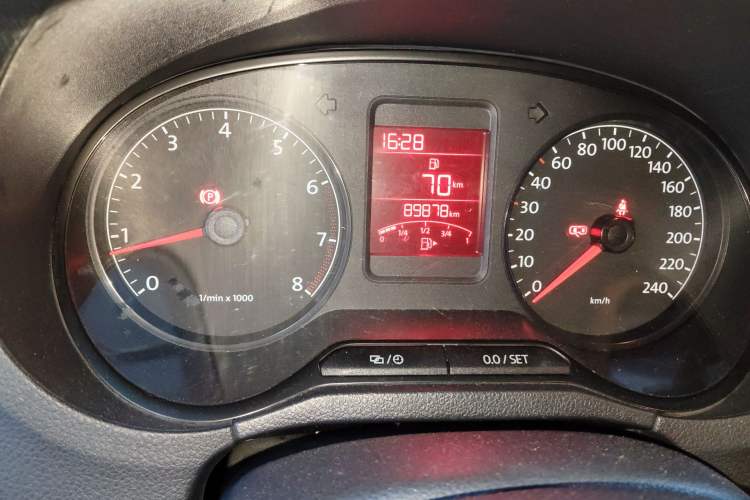 Used Volkswagen Polo 2013 1.4L Manual Comfort Edition Odometer Close Up