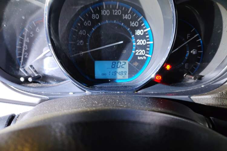 Used Toyota Vios 2014 1.3L Manual Xiang Edition Odometer Close Up