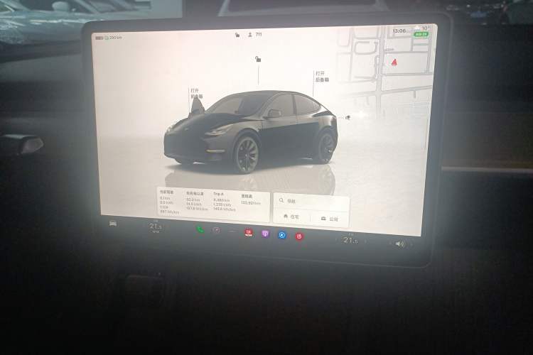 Used Tesla Model Y 2022 Revised Version Long-Range All-Wheel Drive Audio And AC Panel