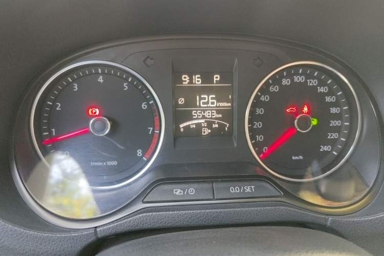 Used Volkswagen Polo 2014 1.6L Automatic Comfort Edition Odometer Close Up