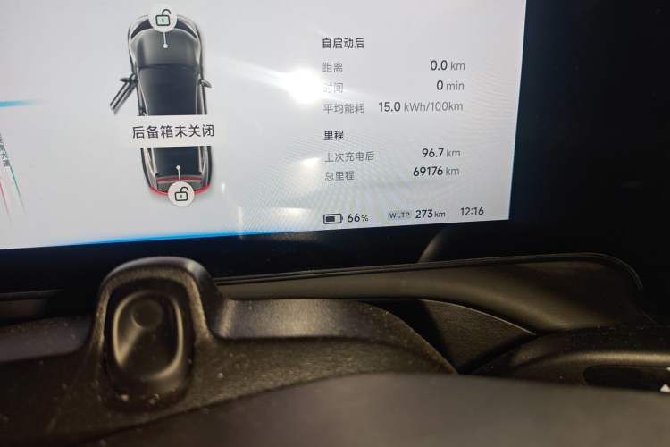 Used XPeng P7 2021 480E Odometer Close Up