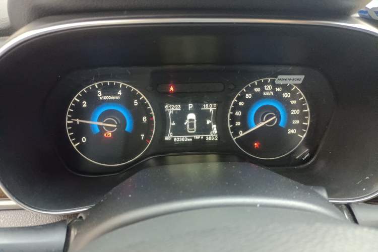 Used Dongfeng Fengon 580 2017 1.5T CVT Smart Style Model Odometer Close Up