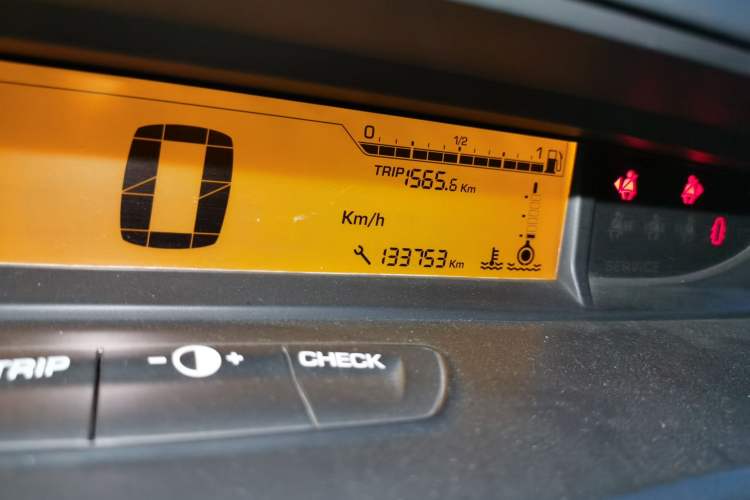 Used Citroen C-Quatre 2013 Sedan 1.6L Manual - Prestige Model Odometer Close Up