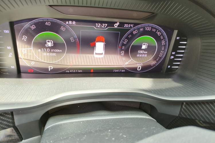 Used Skoda Kodiaq GT 2019 TSI380 4x4 Flagship Model China VI Standard Odometer Close Up