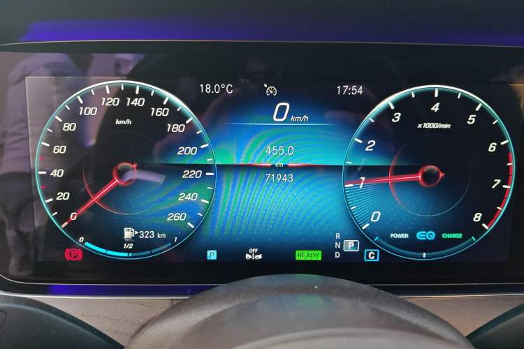 Used Mercedes-Benz E-Class 2021 E 260 L Odometer Close Up