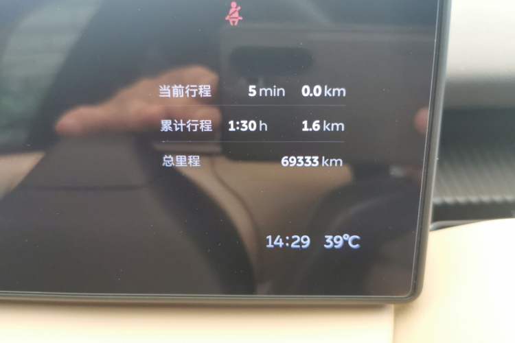 Used Nio ET5 2022 75 kWh Odometer Close Up