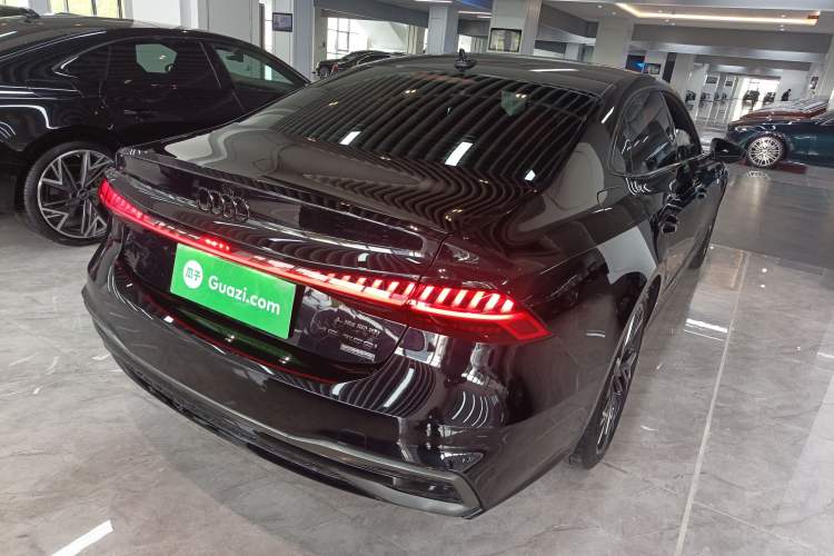 Used Audi A7L 2024 45 TFSI quattro Black Warrior Edition Rear Right 45 Deg