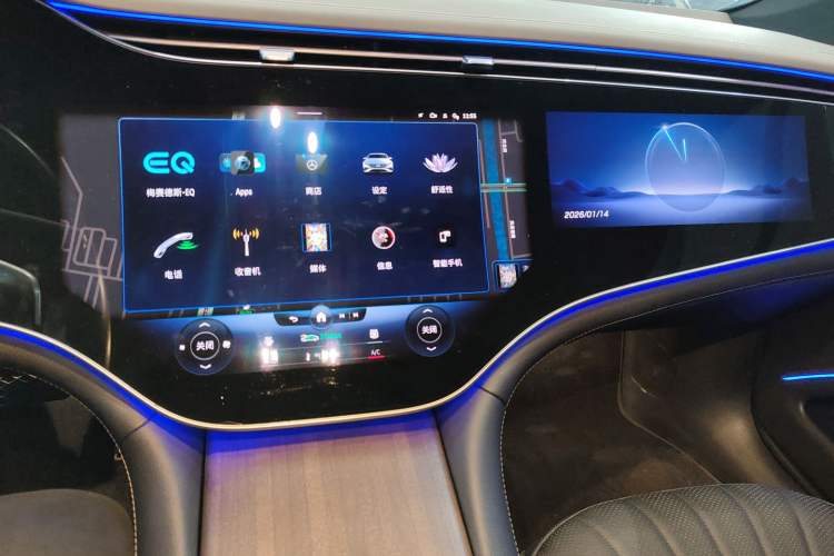 Used Mercedes-Benz EQS 2022 Updated Version 450+ Pioneer Edition Audio And AC Panel