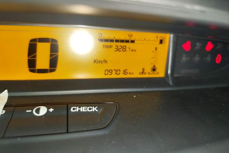 Used Citroen C-Quatre 2013 Sedan 1.6L Automatic Prestige Model Odometer Close Up