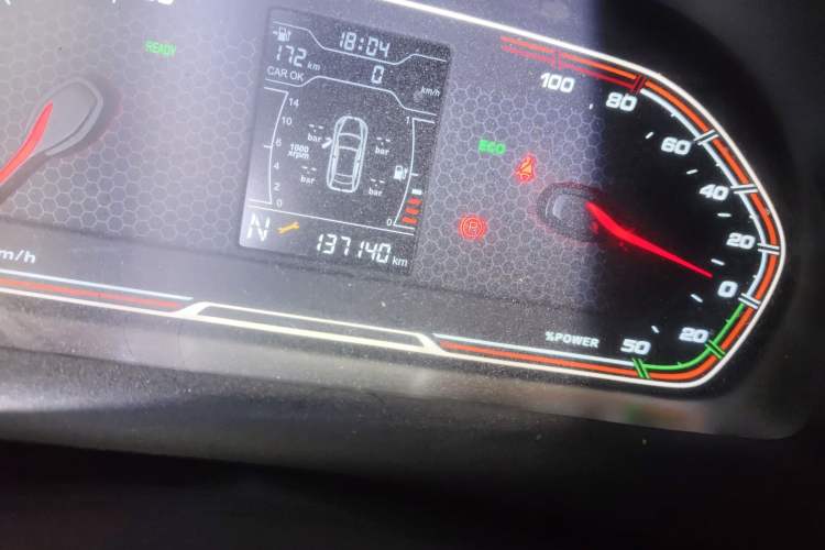 Used Chery New Energy Tiggo 3xe 2018 480 Comfort Edition Odometer Close Up