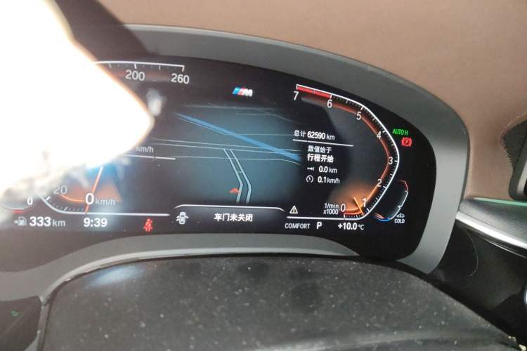 Used BMW 5 Series 2021 530Li Leading Model M Sport Package Odometer Close Up