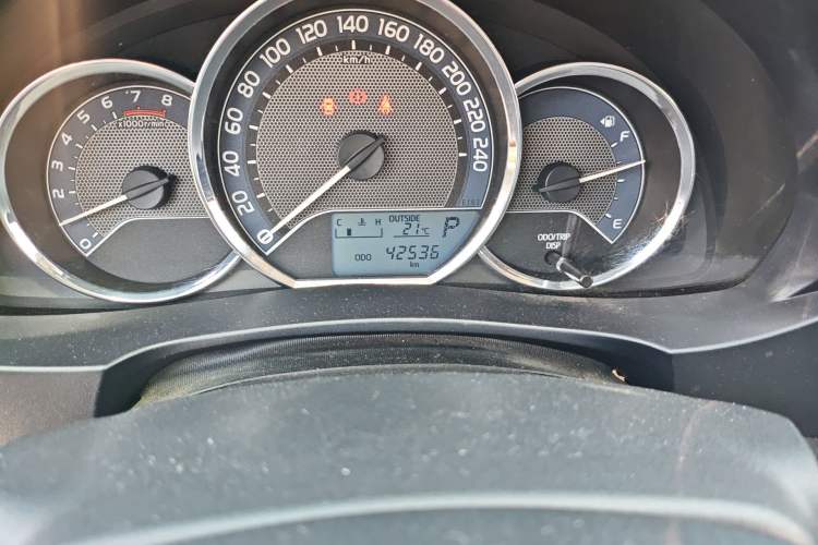 Used Toyota Levin 2014 1.6G CVT Elite Edition Odometer Close Up