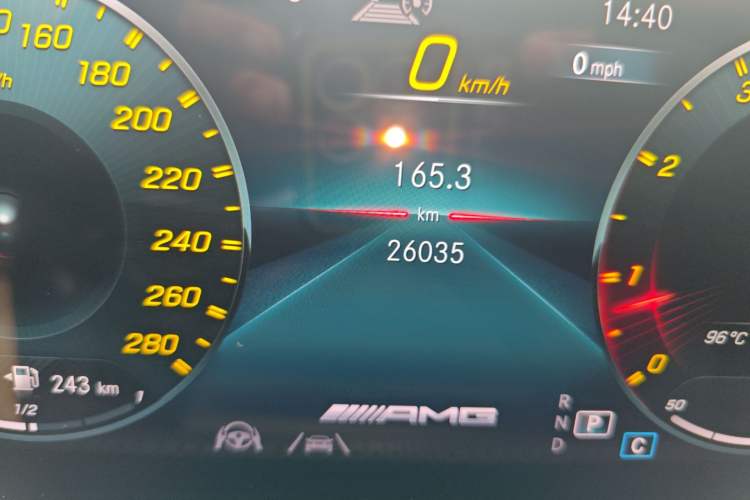 Used Mercedes-Benz A AMG 2022 AMG A 35 L 4MATIC Odometer Close Up