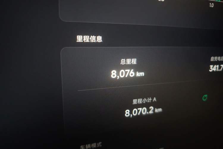 Used XPeng P7 2023 P7i 702 Pro Odometer Close Up