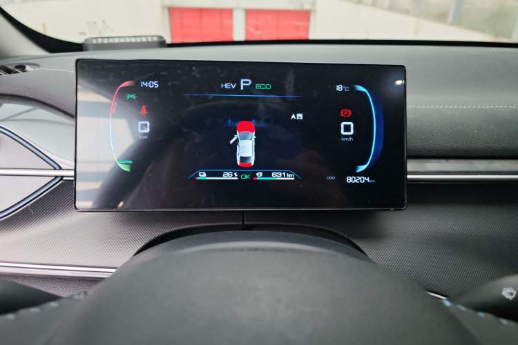 Used BYD Destroyer 05 2024 HONOR Edition DM-i 55KM Luxury Model Odometer Close Up