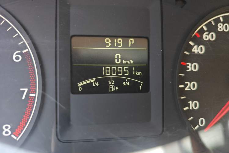 Used Volkswagen Sagitar 2014 1.6L Automatic Comfort Model Odometer Close Up