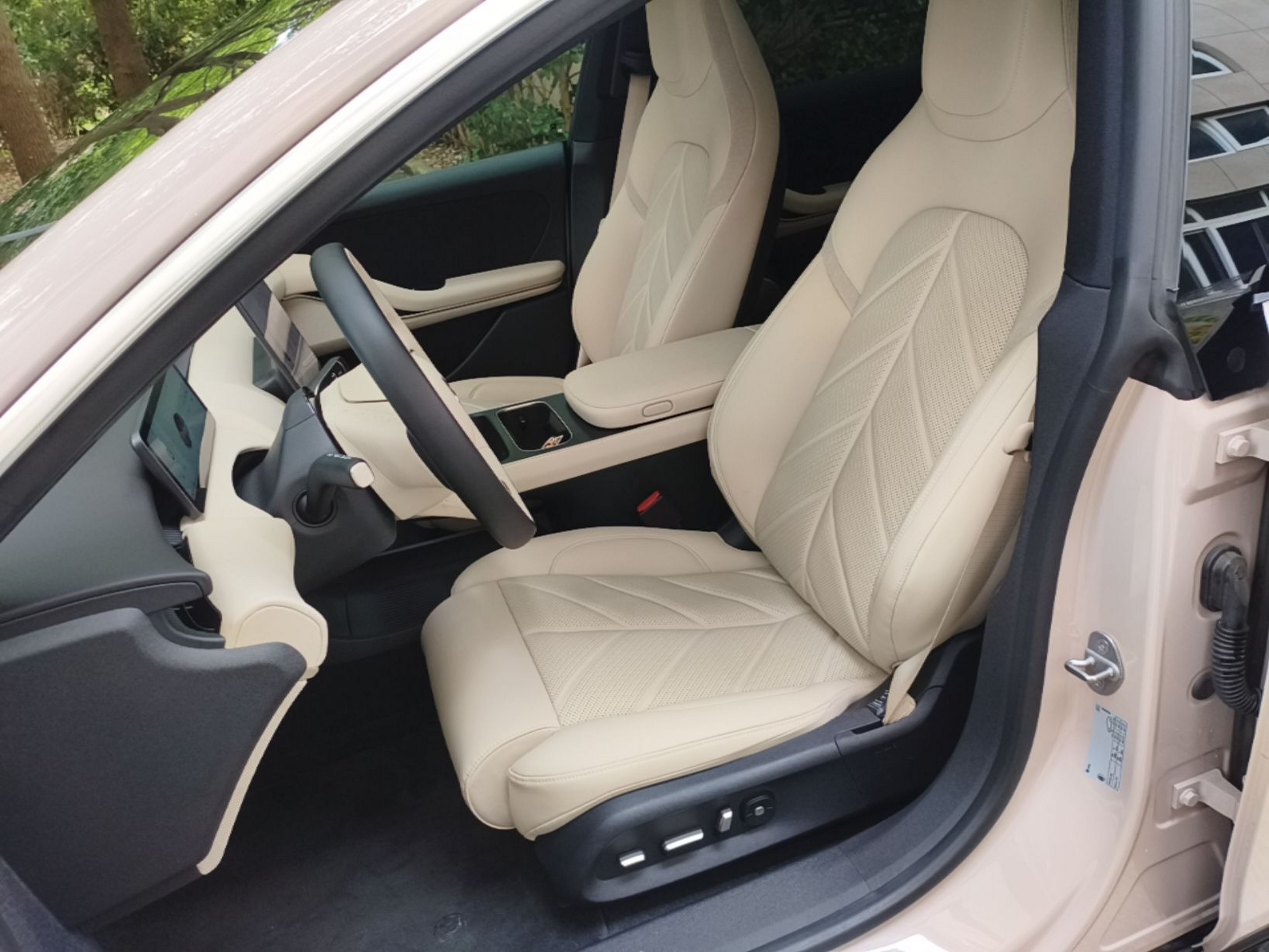 Vordere Reihe im Auto