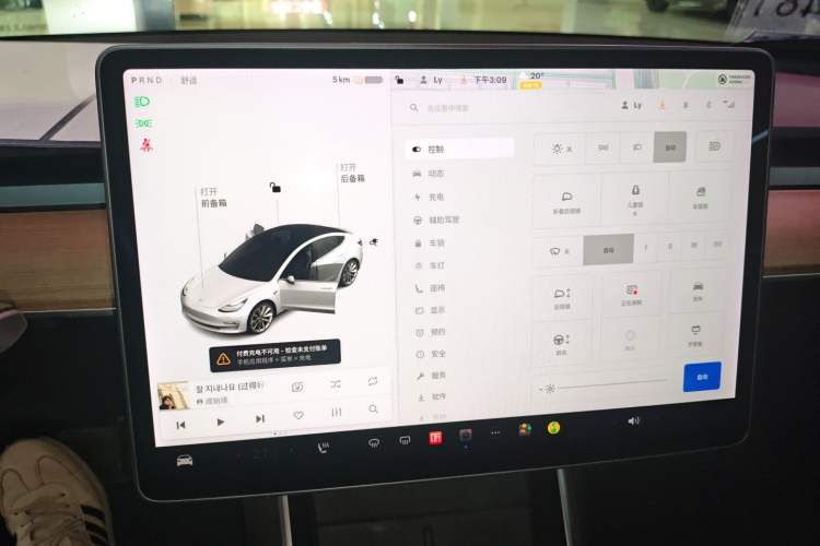 Used Tesla Model 3 2020 Revised Version Standard Range Rear-Wheel Drive – Upgraded Edition Audio And AC Panel