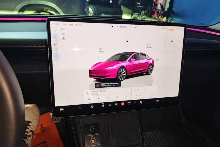 Used Tesla Model 3 2023 Long-Range All-Wheel-Drive Version Audio And AC Panel