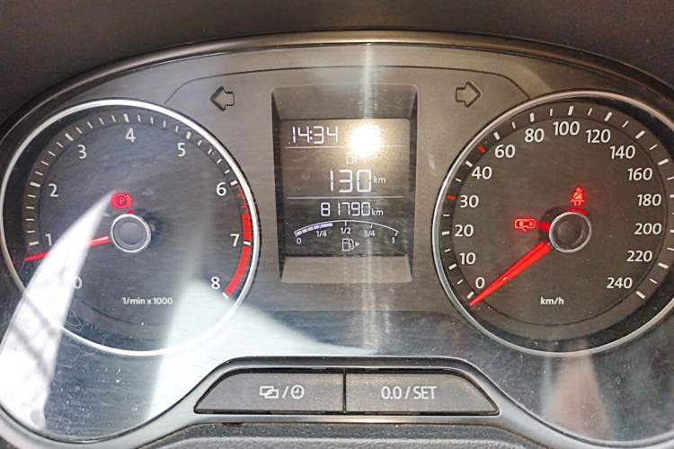Used Volkswagen Polo 2014 1.4L Automatic Comfort Edition Odometer Close Up