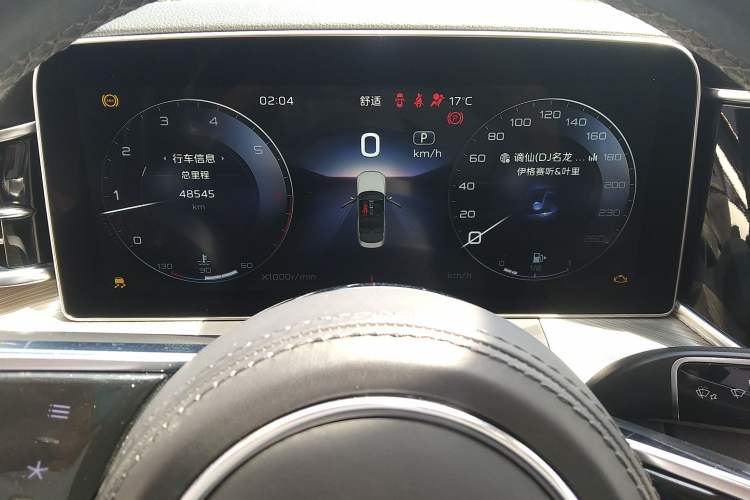 Used Hongqi H9 2020 3.0T Smart Connect Flagship Edition Odometer Close Up
