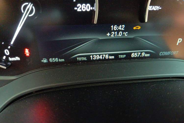 Used BMW 5 Series 2018 528Li Launch Special Edition Odometer Close Up