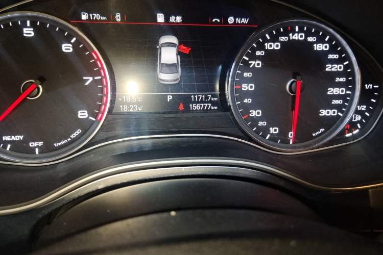 Used Audi A6L 2017 30 FSI Technology Model Odometer Close Up