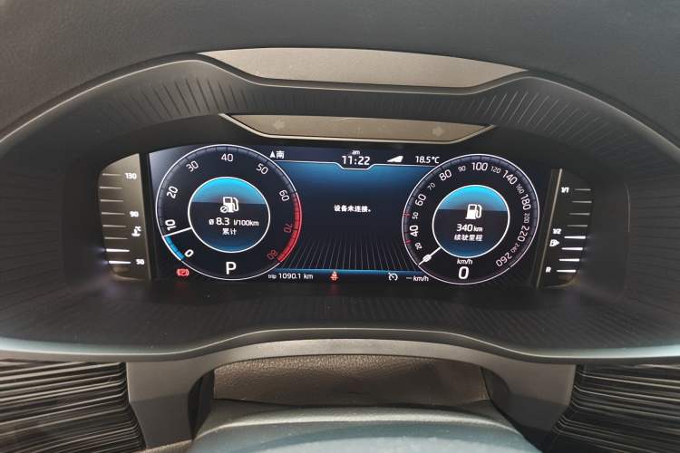 Used Skoda Kodiaq 2019 Facelifted TSI330 5-Seater Two-Wheel-Drive Luxury Enjoyment Edition China VI Standard Instrument Cluster