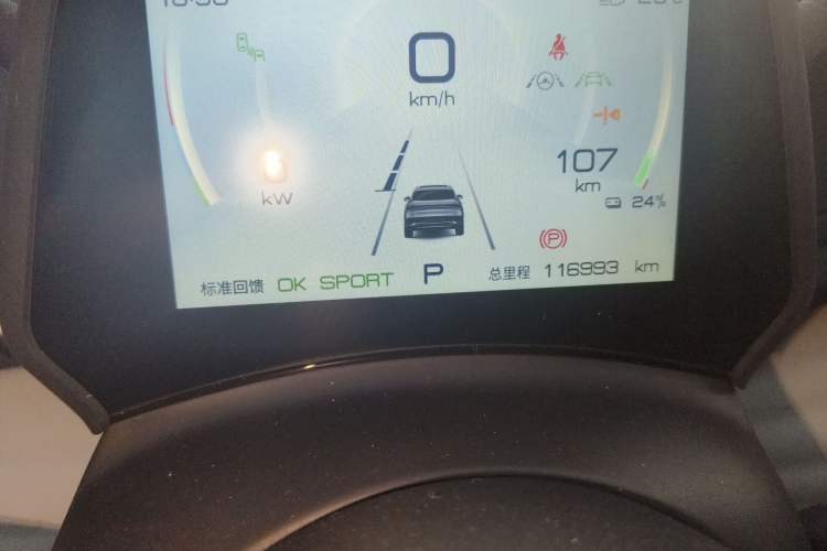 Used BYD Yuan PLUS 2022 510 km Flagship Version Odometer Close Up