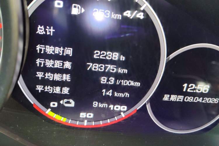 Used Porsche Panamera 2021 Panamera 4 E-Hybrid 2.9T Odometer Close Up