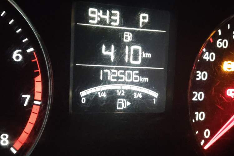 Used Volkswagen Polo 2014 1.6L Automatic Comfort Edition Odometer Close Up