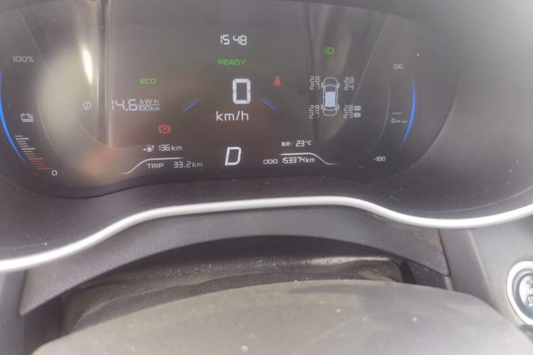 Used Geely Auto Emgrand New Energy 2019 EV500 Ambition Standard Range Edition Odometer Close Up