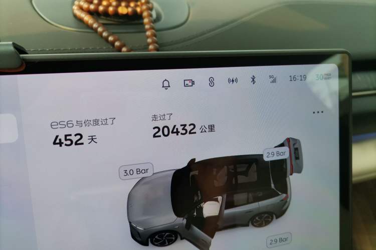 Used Nio ES6 2024 75 kWh Odometer Close Up