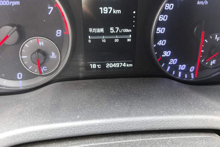 Used Hyundai Elantra (6th Generation / Lingdong) 2018 1.4T Dual-Clutch Xuan Dong · Dynamic Edition Odometer Close Up