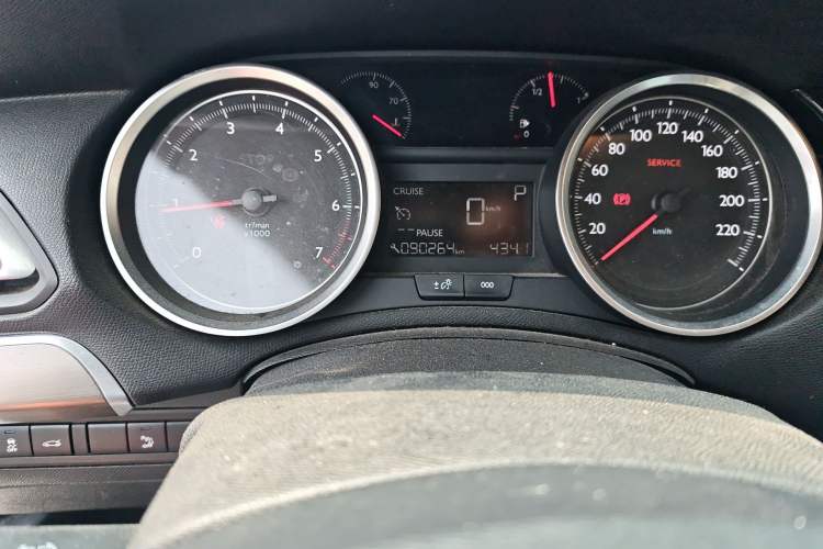 Used Peugeot 408 2015 1.2T Automatic Luxury Edition Odometer Close Up