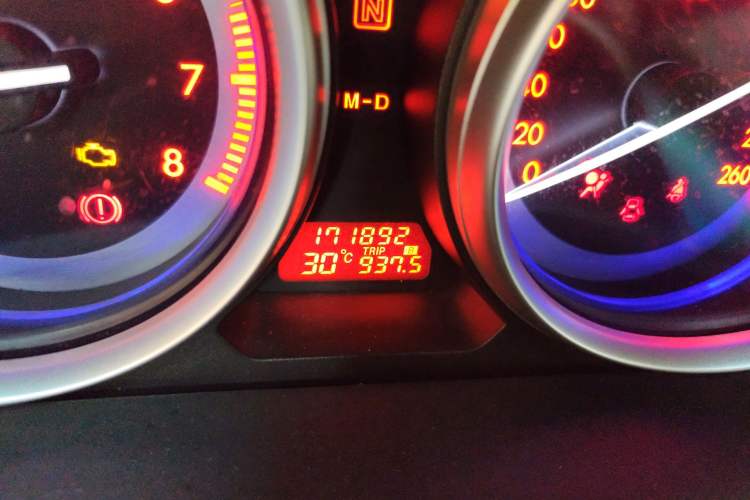 Used Mazda 6 2012 2.0L Automatic Elite Edition Odometer Close Up