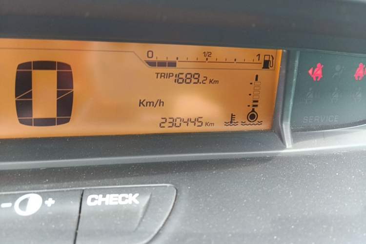 Used Citroen C-Quatre 2013 Sedan 1.6L Manual - Prestige Model Odometer Close Up