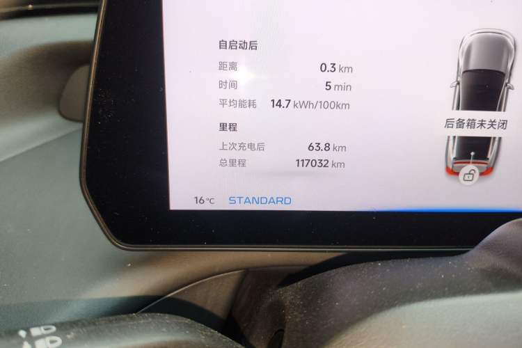 Used XPeng P7 2020 670N Odometer Close Up